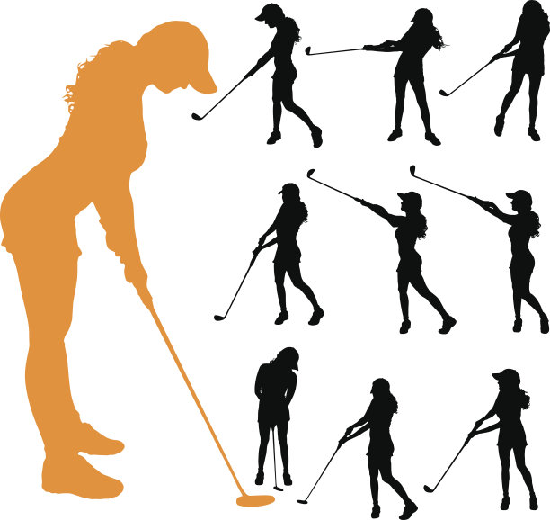 一个女人的矢量剪影。图片下载