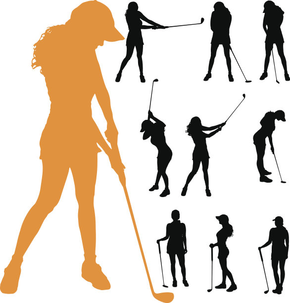 一个女人的矢量剪影。图片下载