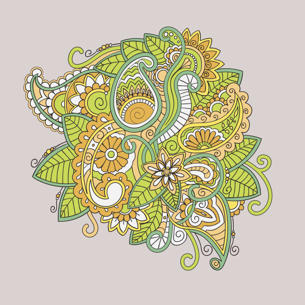 花卉装饰涂鸦图案图片下载