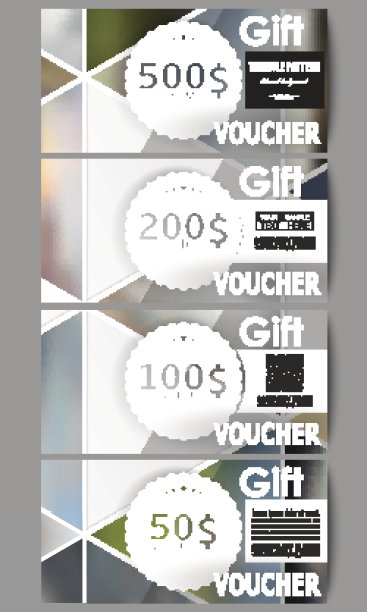 现代礼品券模板。抽象的多色背景的模糊的自然图片下载