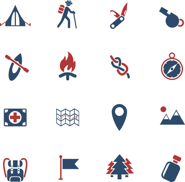 童子军日图标集图片下载