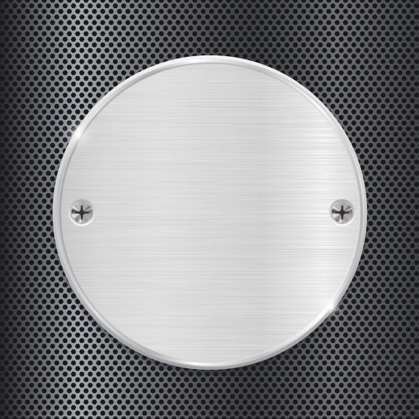 金属圆板上的穿孔背景图片下载