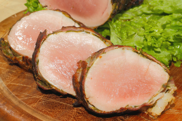 猪里脊肉，猪肉，烤，猪肉，肉，培根图片下载