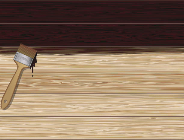 木板底漆刷。图片下载