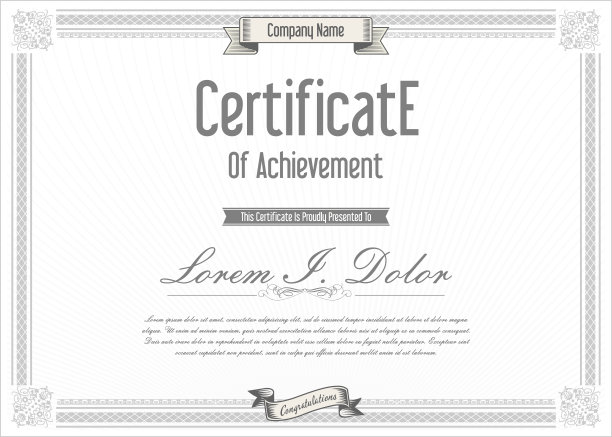 证书或文凭模板素材图片