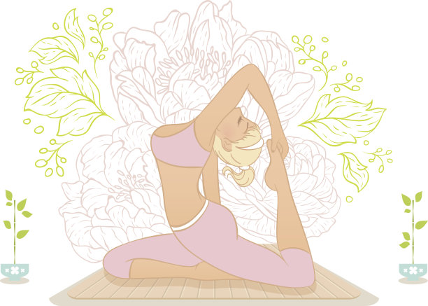 美丽的女人在做瑜伽图片下载