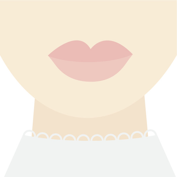 时尚女人的脸与大厚裸粉色嘴唇扁图片下载