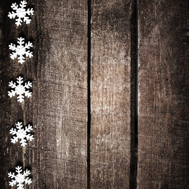 圣诞纯朴的背景与白色的雪花和自由的文字图片下载