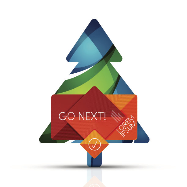 带信息图的圣诞树快乐图片下载