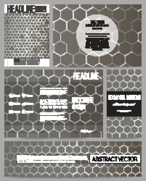 用于演示、小册子、传单或小册子的一套业务模板图片下载