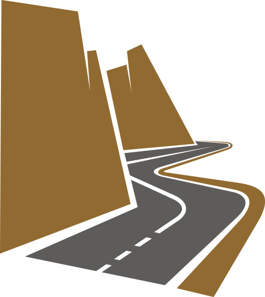 蜿蜒的山路或高速公路图片下载