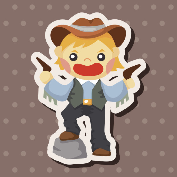 牛仔的主题元素图片下载