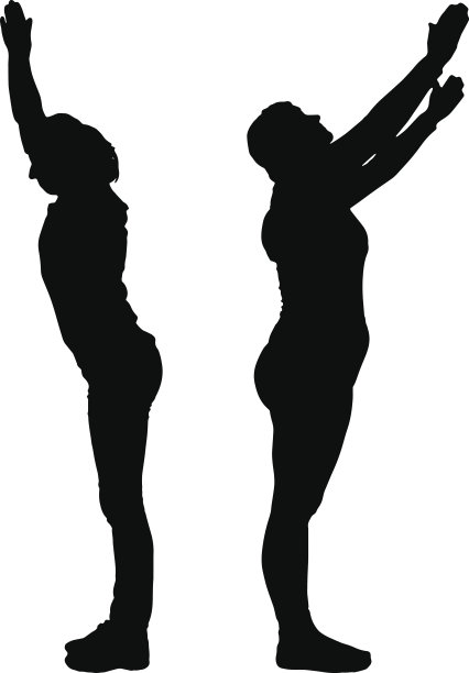 矢量剪影的一对。图片下载