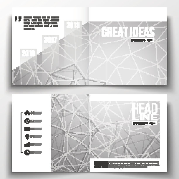 为宣传册、杂志、传单制作年度报告业务模板图片下载