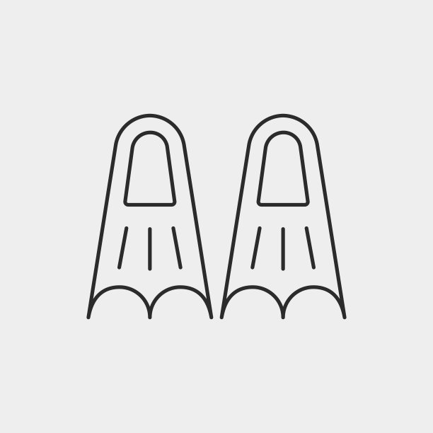 潜水鳍线图标图片下载