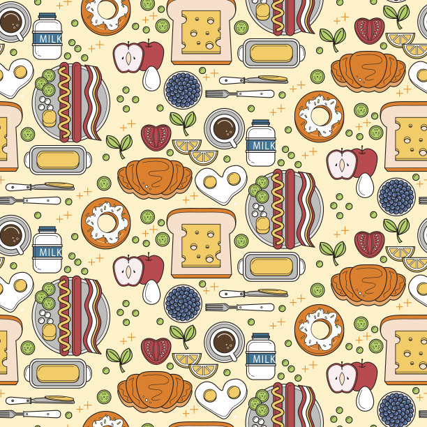 营养早餐设置图片下载