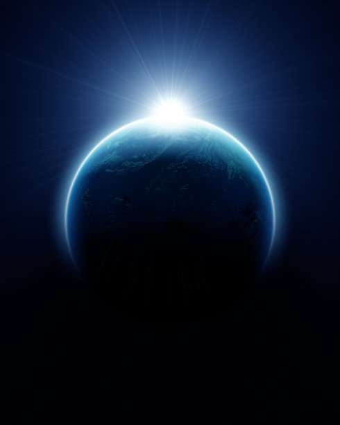 太阳升起的地球图片下载