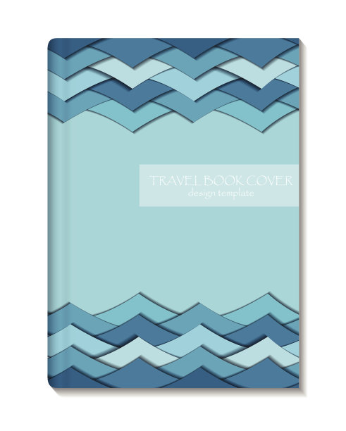 现代书皮模板，抽象海浪。图片下载