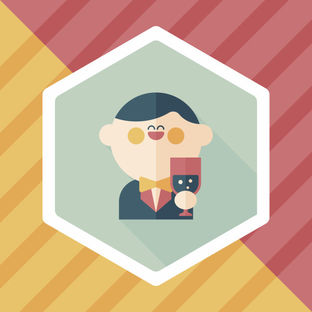 婚礼新郎的长影扁平图标，第10集图片下载