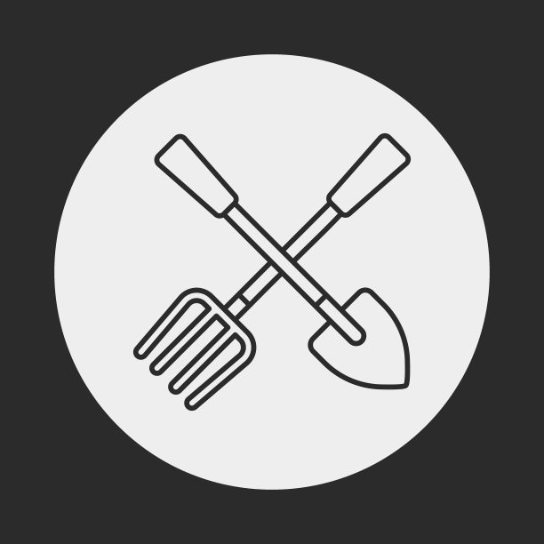 园艺铲线图标图片下载