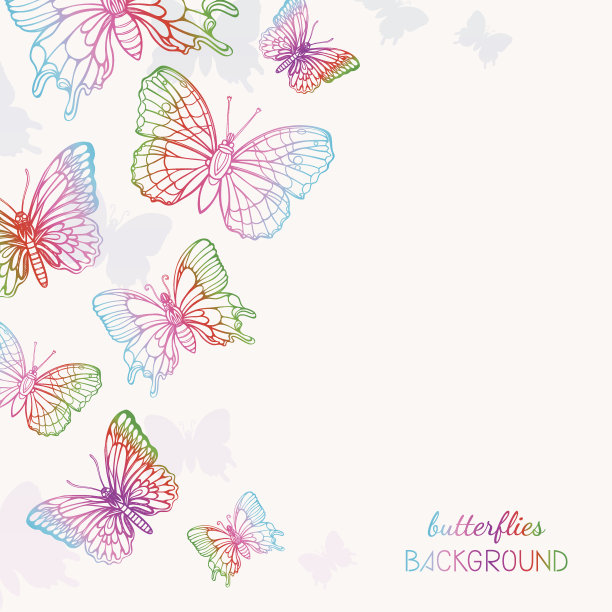 色彩斑斓的蝴蝶背景图片下载