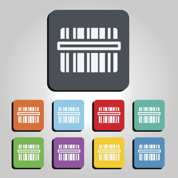 条形码扫描矢量图标插图图片下载