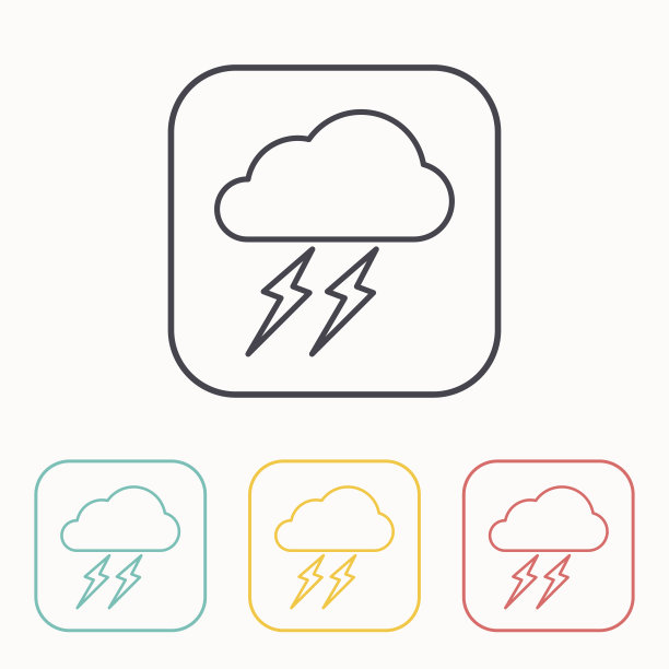 风暴的颜色图标集图片下载