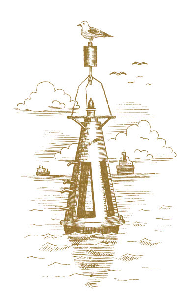 海上用手画的浮标图片下载