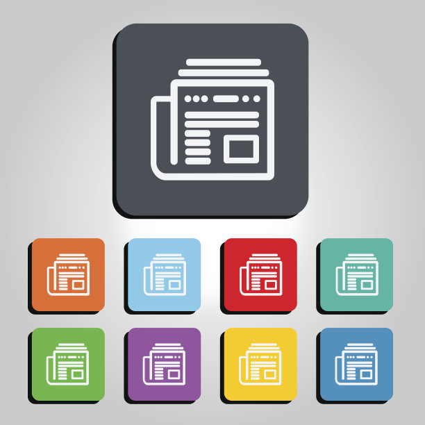 报纸矢量图标插图图片下载