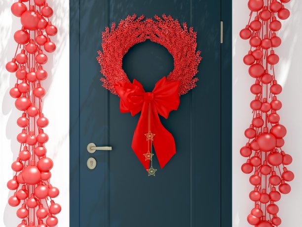 圣诞花环。图片下载