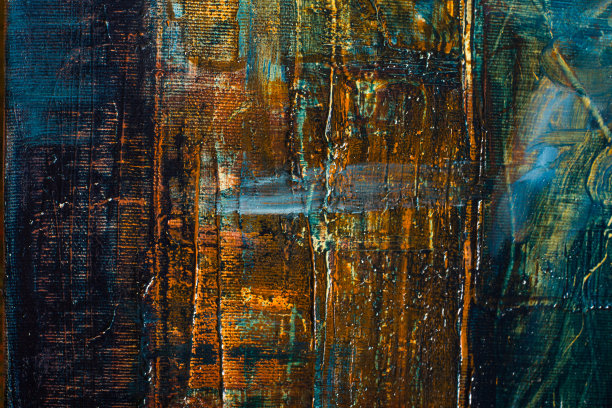 抽象油画。油画在调色板上作画。彩色的背景。图片下载