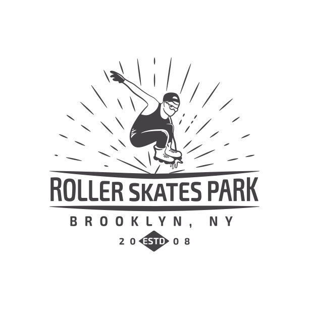 向量轮滑的标签，徽章和设计元素图片下载