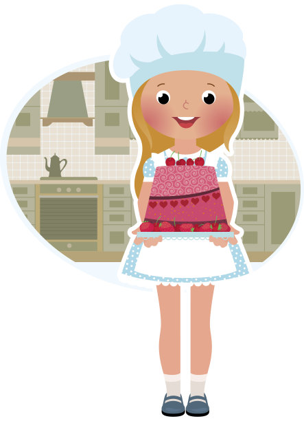 女孩做蛋糕图片下载