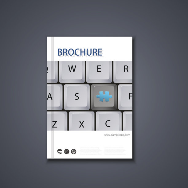 矢量飞行器或旗帜。手册模板图片下载