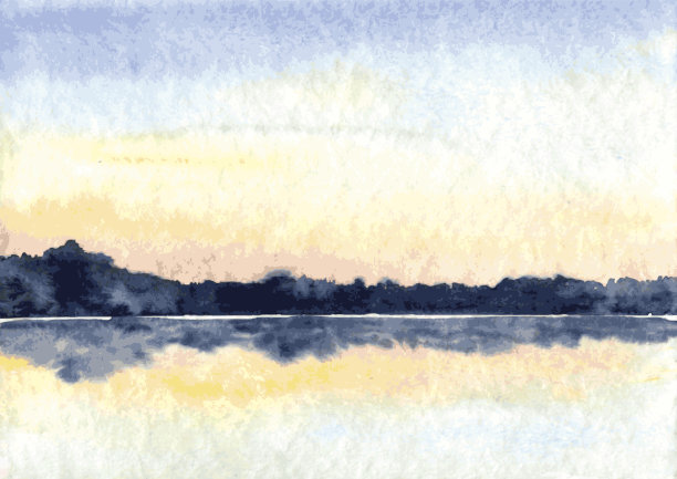 抽象的水彩风景图片下载