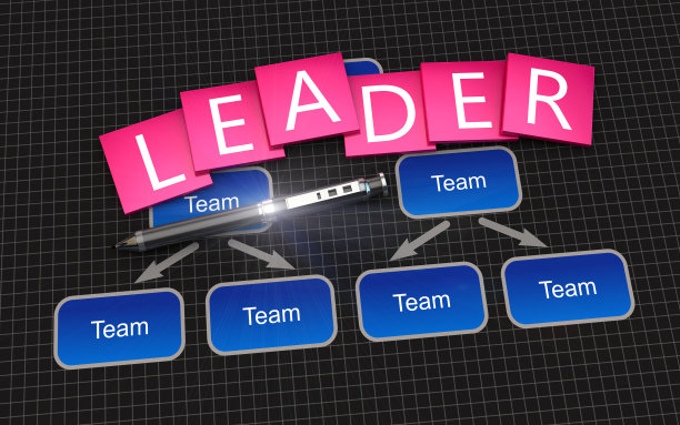 被贴上领导标签的立方体图片下载