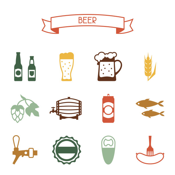 啤酒图标和设计素材图片下载