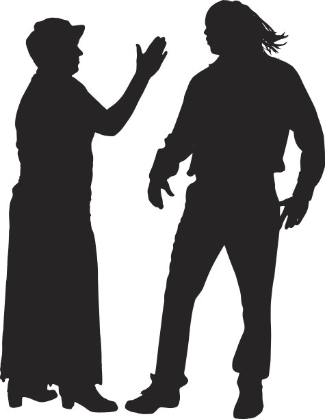 矢量剪影的人。图片下载