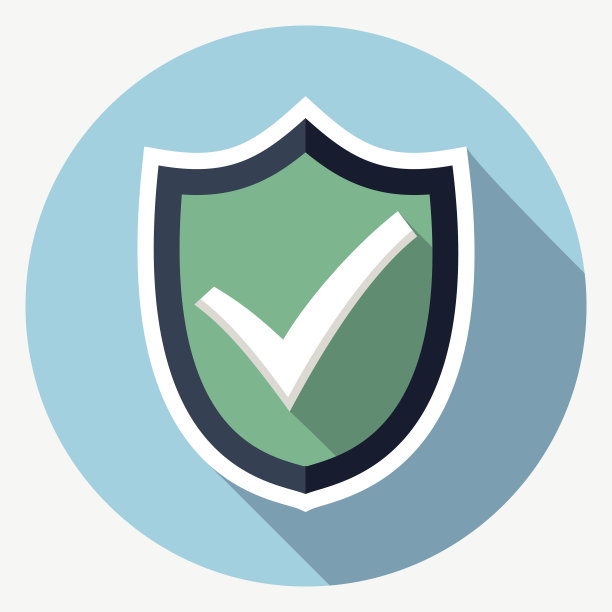 矢量屏蔽与检查标记图标素材图片