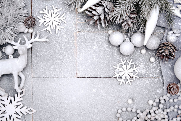 圣诞雪背景与鹿图片下载