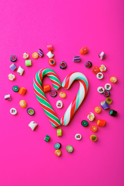 节日的拐杖糖。圣诞节图片下载