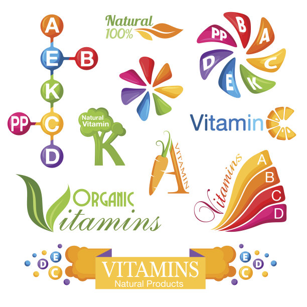 维生素符号，标志和图标的设计图片下载