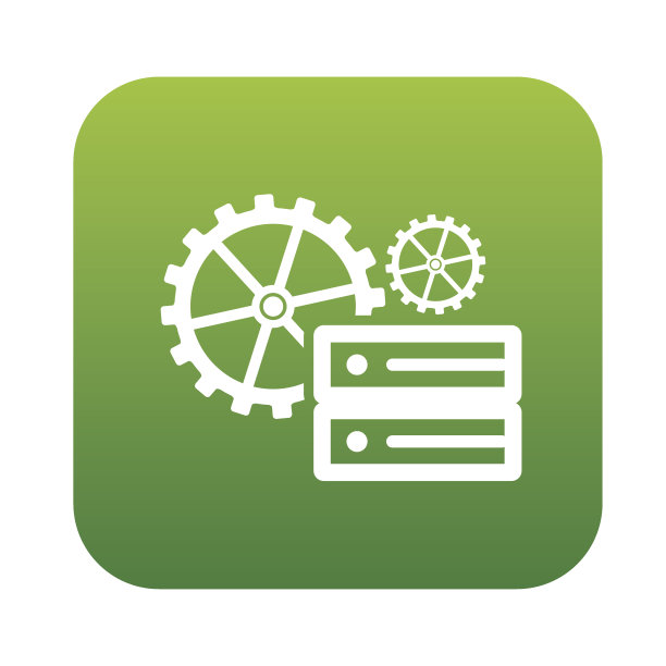 数据库上的绿色按钮背景，干净的矢量图片下载