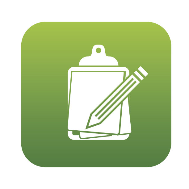 文档上的绿色按钮背景，干净的矢量图片下载