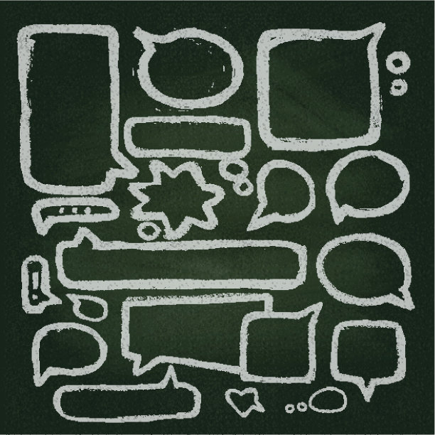 手绘讲话泡沫图片下载