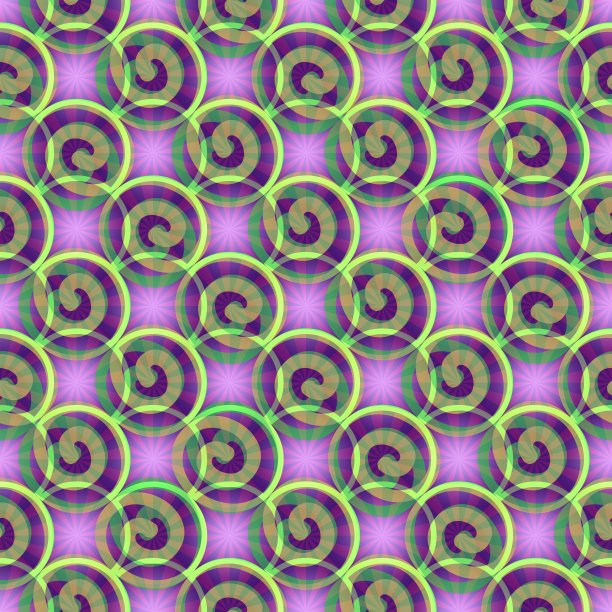 抽象的背景螺旋和星元素在紫色和绿色图片下载