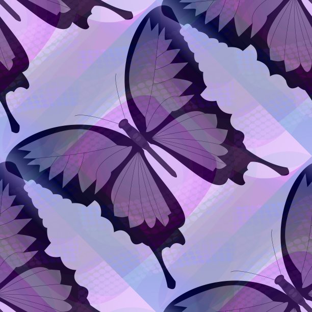 抽象的紫色背景与蝴蝶图片下载
