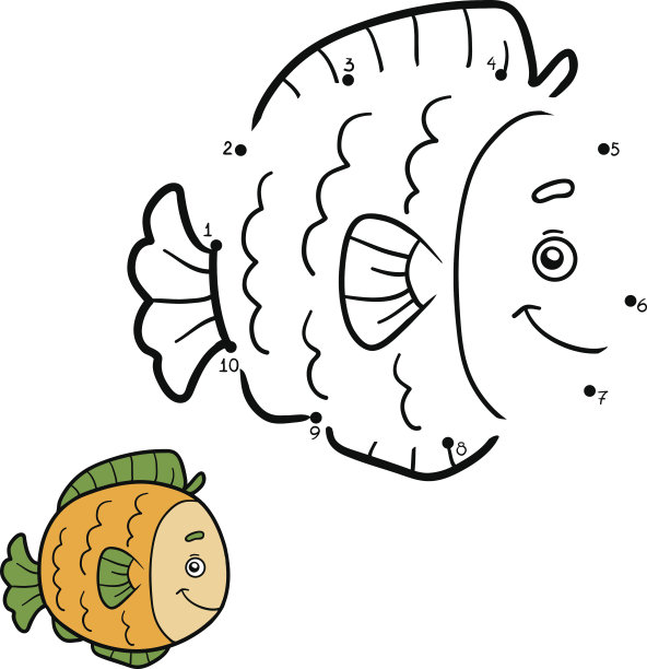 数字游戏，点对点(鱼)图片下载