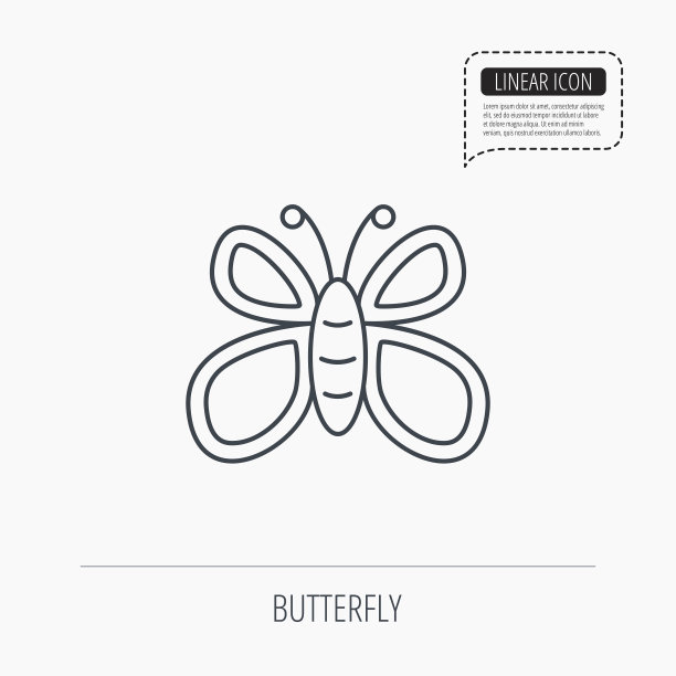 蝴蝶图标。做梦的迹象。图片下载