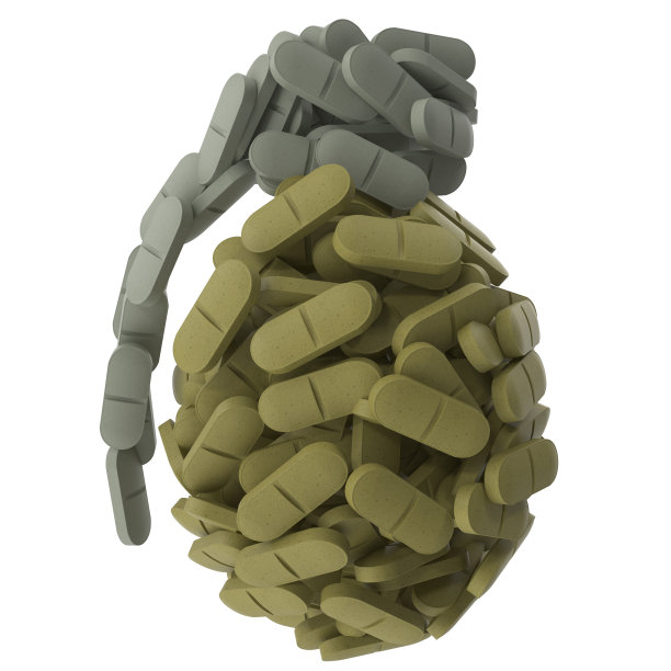 手榴弹形状的药片图片下载